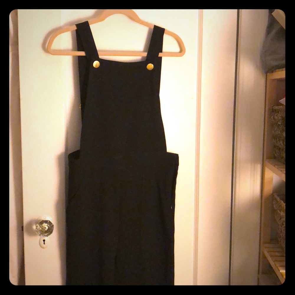 Zara Black overall jumpsuit
